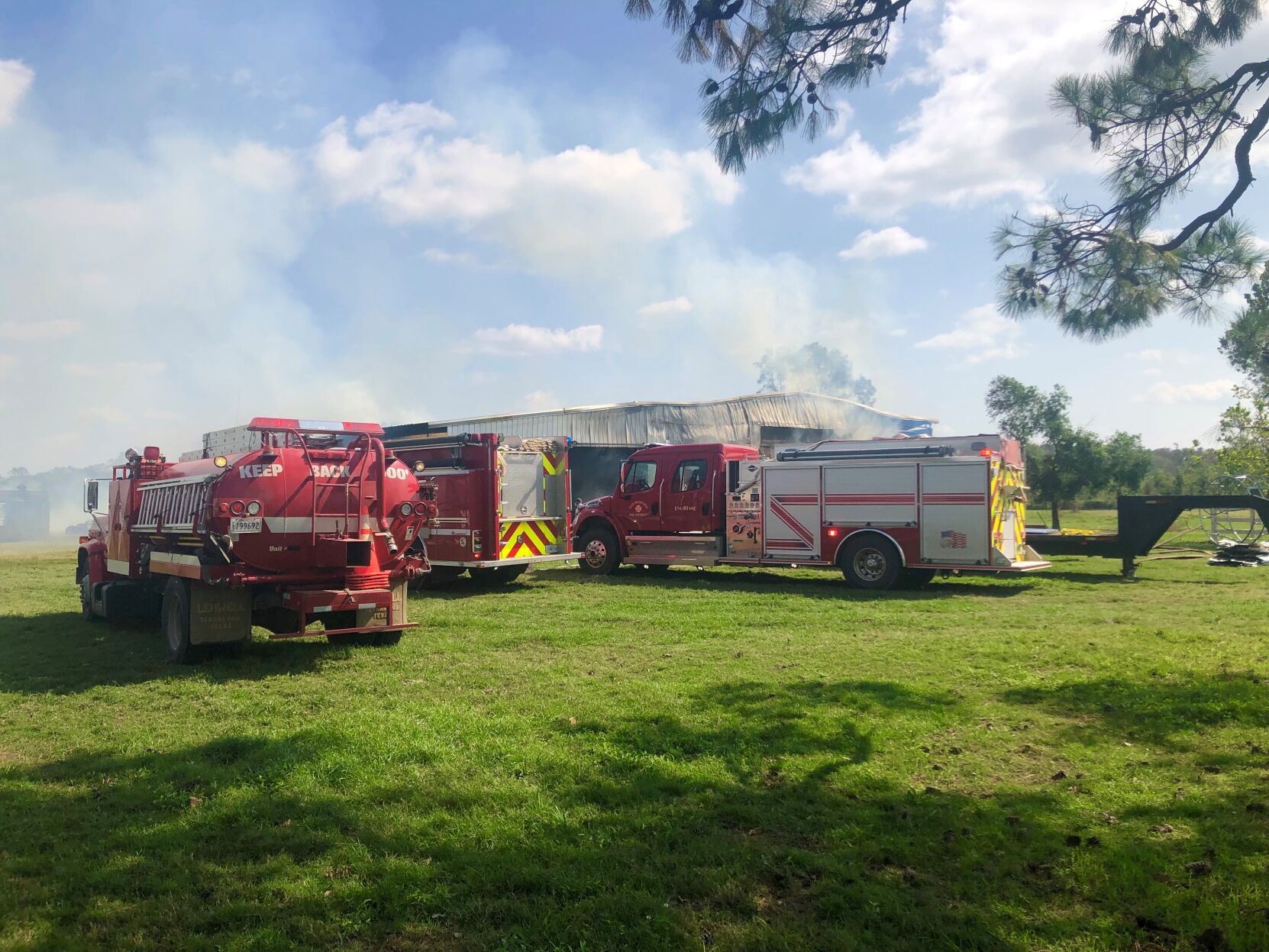 Cloutierville barn fire 2